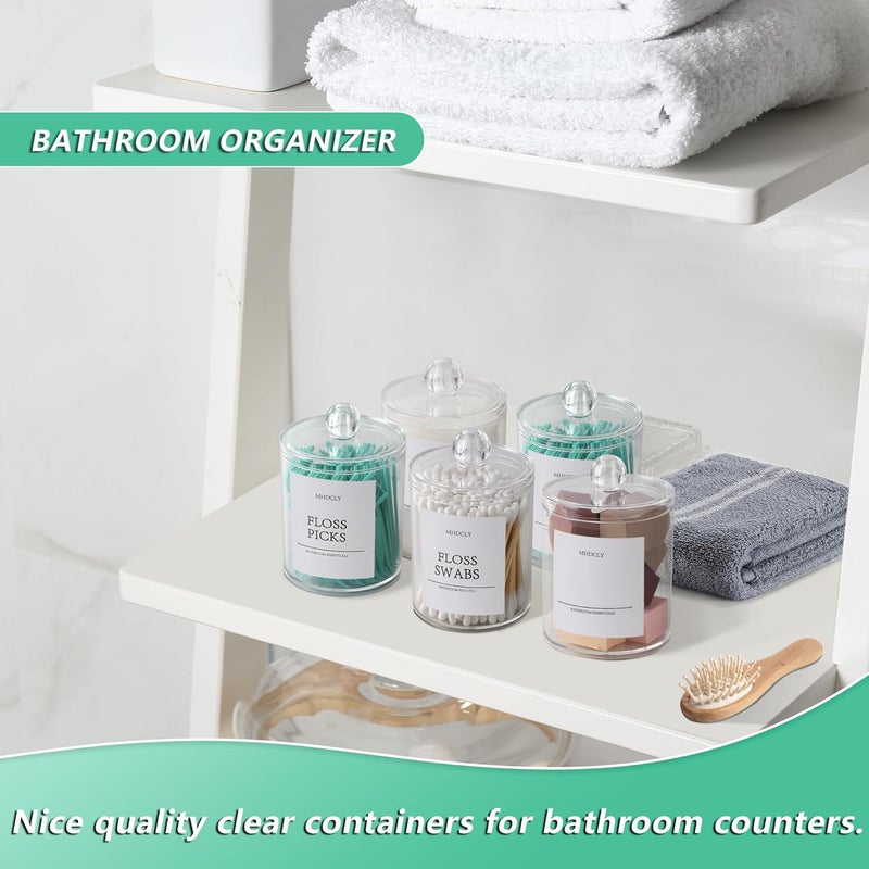 MHDCLY Bathroom Organizers and Storage,4 Pack Bathroom Accessories,Bathroom Decor,Home Decor,Bathroom Storage and Organization,Qtip Holder for Room Decor Aesthetic - Image 2